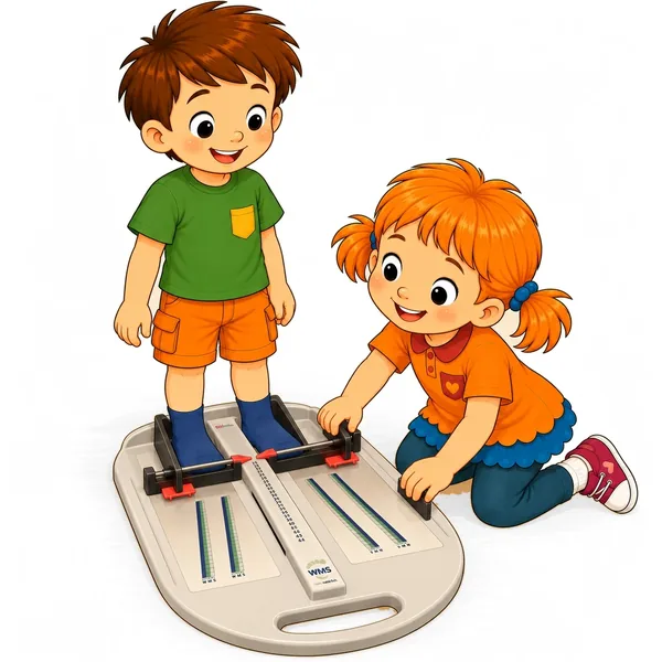 Ben und Mia am WMS-Messgerät